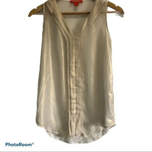 Joe Fresh  Sz XS Champagne Gold Shimmer Sheer Sleeveless Blouse Top